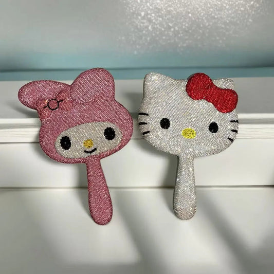 Hello Kitty Diamond Princess Handheld Makeup Mirror Gift Girls - Cake Pops Parties