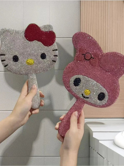 Hello Kitty Diamond Princess Handheld Makeup Mirror Gift Girls - Cake Pops Parties