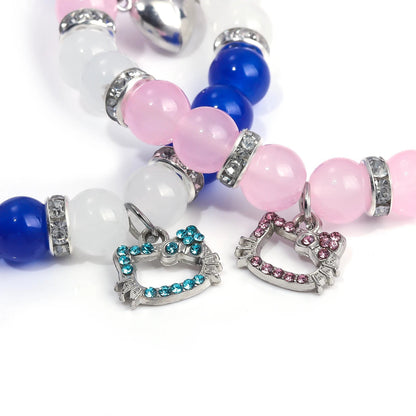 Hello Kitty DIY Beaded Bracelet Blue Pink Sanrio Girl Gift - Cake Pops Parties