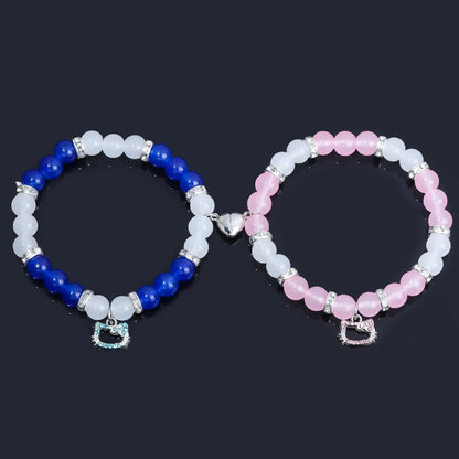 Hello Kitty DIY Beaded Bracelet Blue Pink Sanrio Girl Gift - Cake Pops Parties