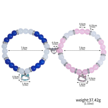 Hello Kitty DIY Beaded Bracelet Blue Pink Sanrio Girl Gift - Cake Pops Parties