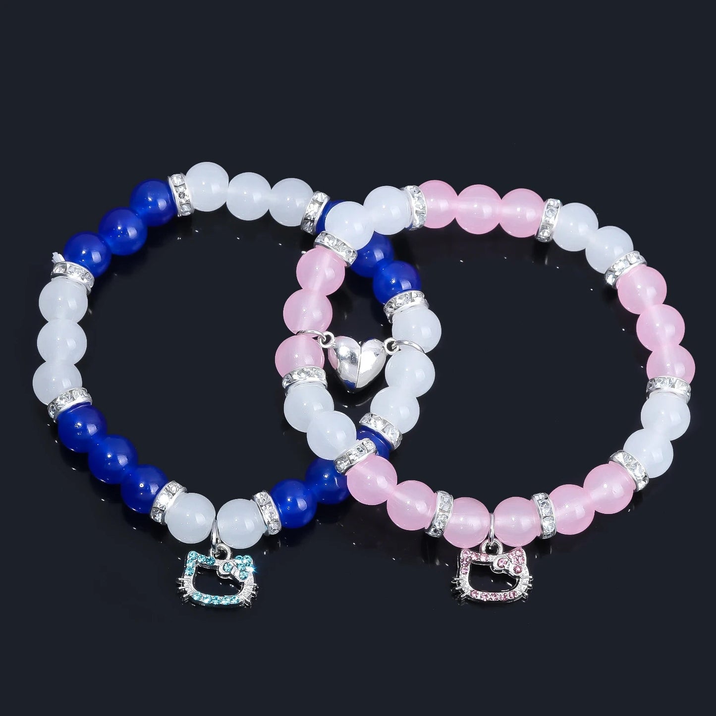 Hello Kitty DIY Beaded Bracelet Blue Pink Sanrio Girl Gift - Cake Pops Parties