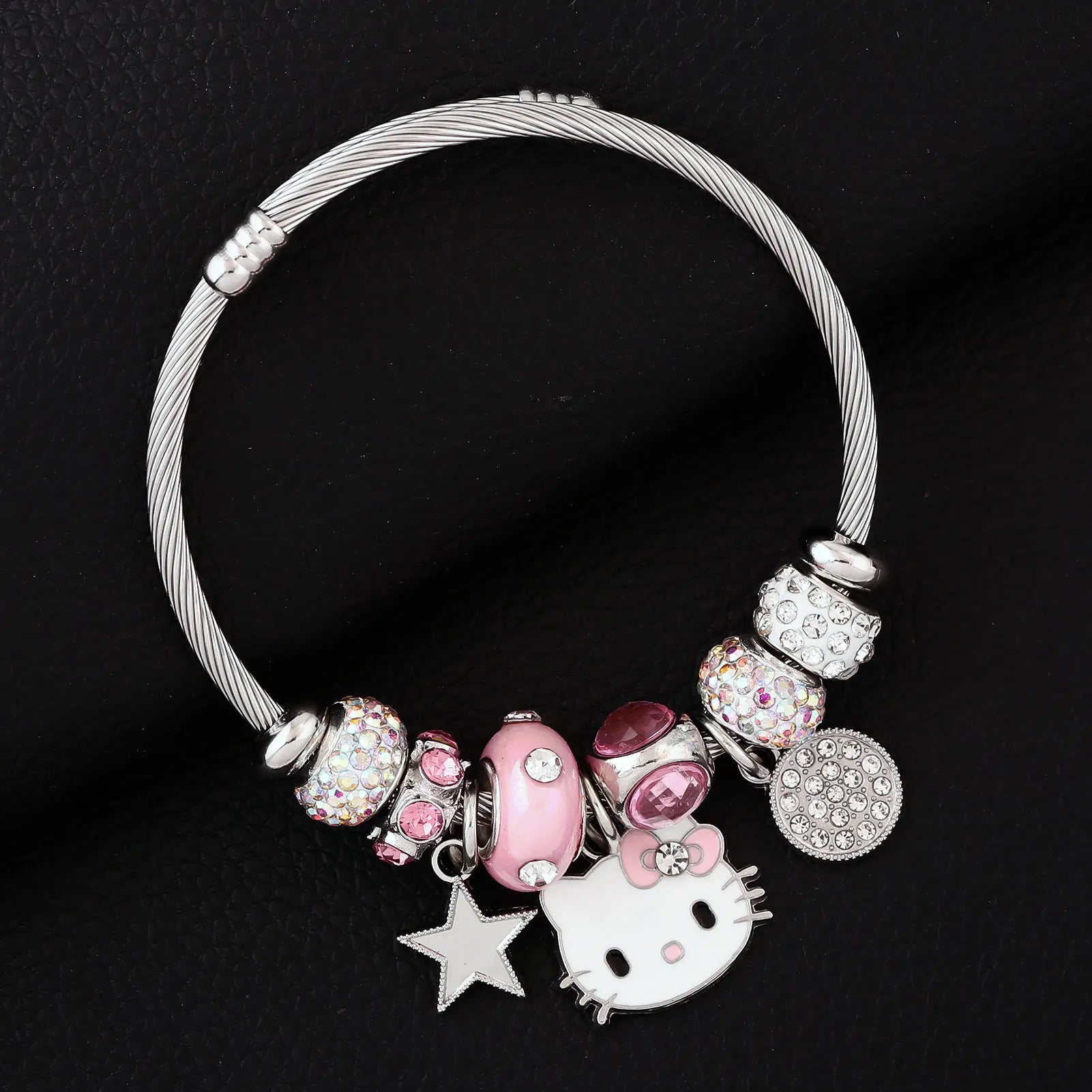 Hello Kitty DIY Pink Bow Bracelet Cosplay Sanrio Cute Gift - Cake Pops Parties