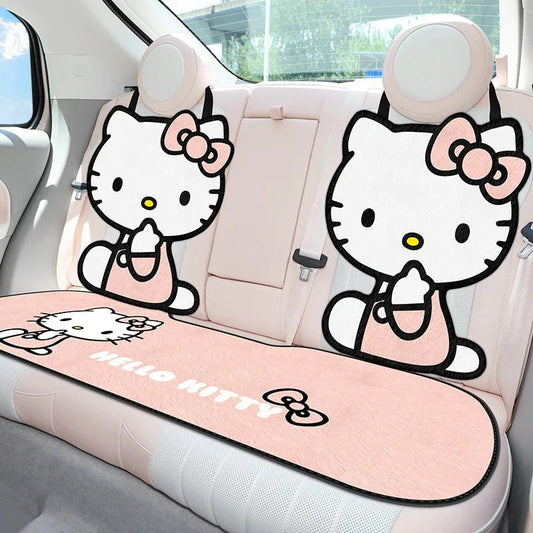 Hello Kitty Fall Winter Car Seat Cushion Plush Back Protector - Cake Pops Parties