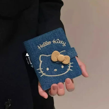 Hello Kitty Floral Embroidery Wallet Zip Purse Coin Bag Gift - Cake Pops Parties