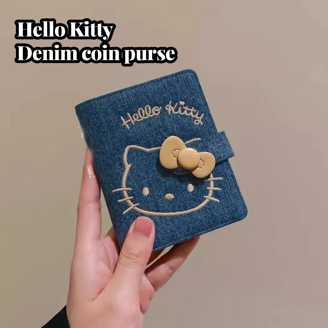 Hello Kitty Floral Embroidery Wallet Zip Purse Coin Bag Gift - Cake Pops Parties