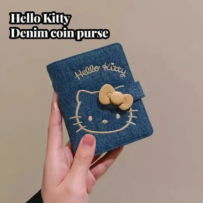 Hello Kitty Floral Embroidery Wallet Zip Purse Coin Bag Gift - Cake Pops Parties