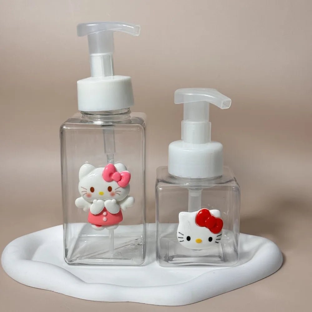 Hello Kitty Foaming Soap Dispenser Portable Kawaii Bathroom Pump - Cake Pops Parties