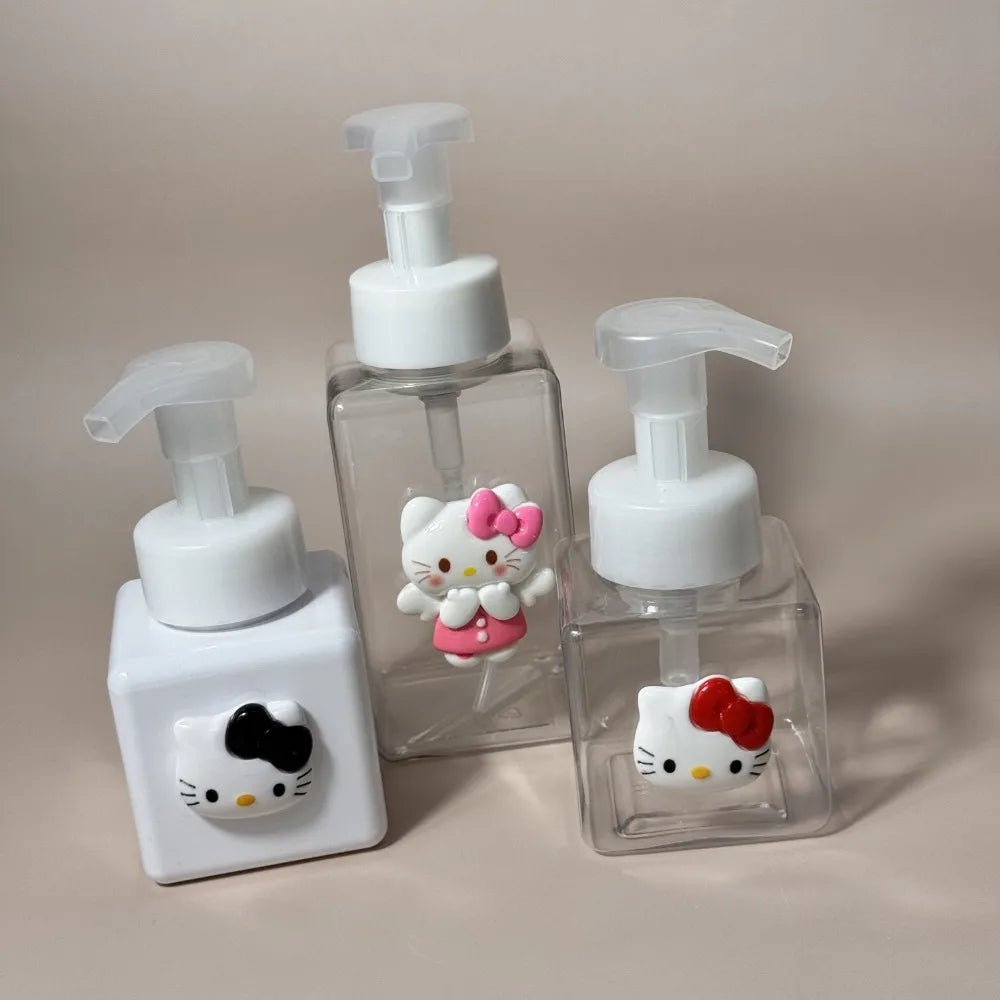 Hello Kitty Foaming Soap Dispenser Portable Kawaii Bathroom Pump - Cake Pops Parties