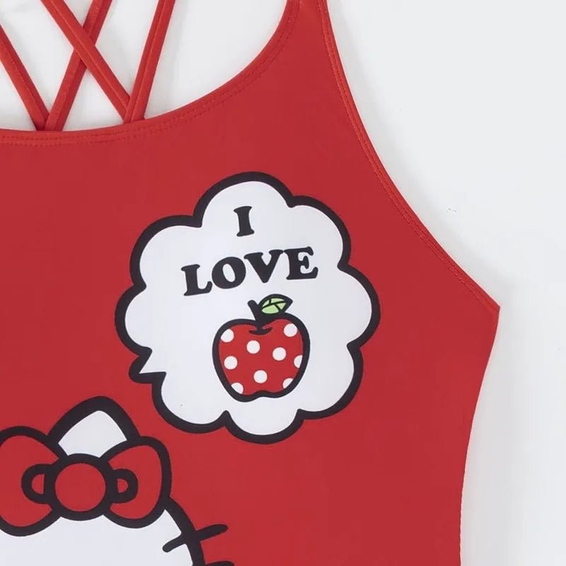 Hello Kitty Girls Summer Swimsuit | One - Piece Kids Swimming Outfit - Cake Pops Parties
