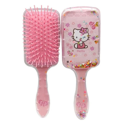 Hello Kitty Glitter Hair Brush | Floating Sequin Comb | Girl Gift - Cake Pops Parties
