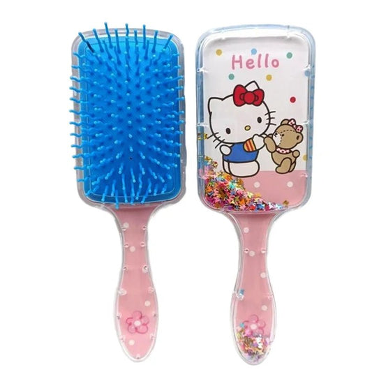 Hello Kitty Glitter Hair Brush | Floating Sequin Comb | Girl Gift - Cake Pops Parties