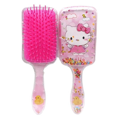 Hello Kitty Glitter Hair Brush | Floating Sequin Comb | Girl Gift - Cake Pops Parties