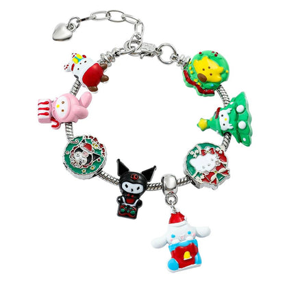 Hello Kitty Gold Plated Charm Bracelet Women Kawaii Sanrio Gift - Cake Pops Parties