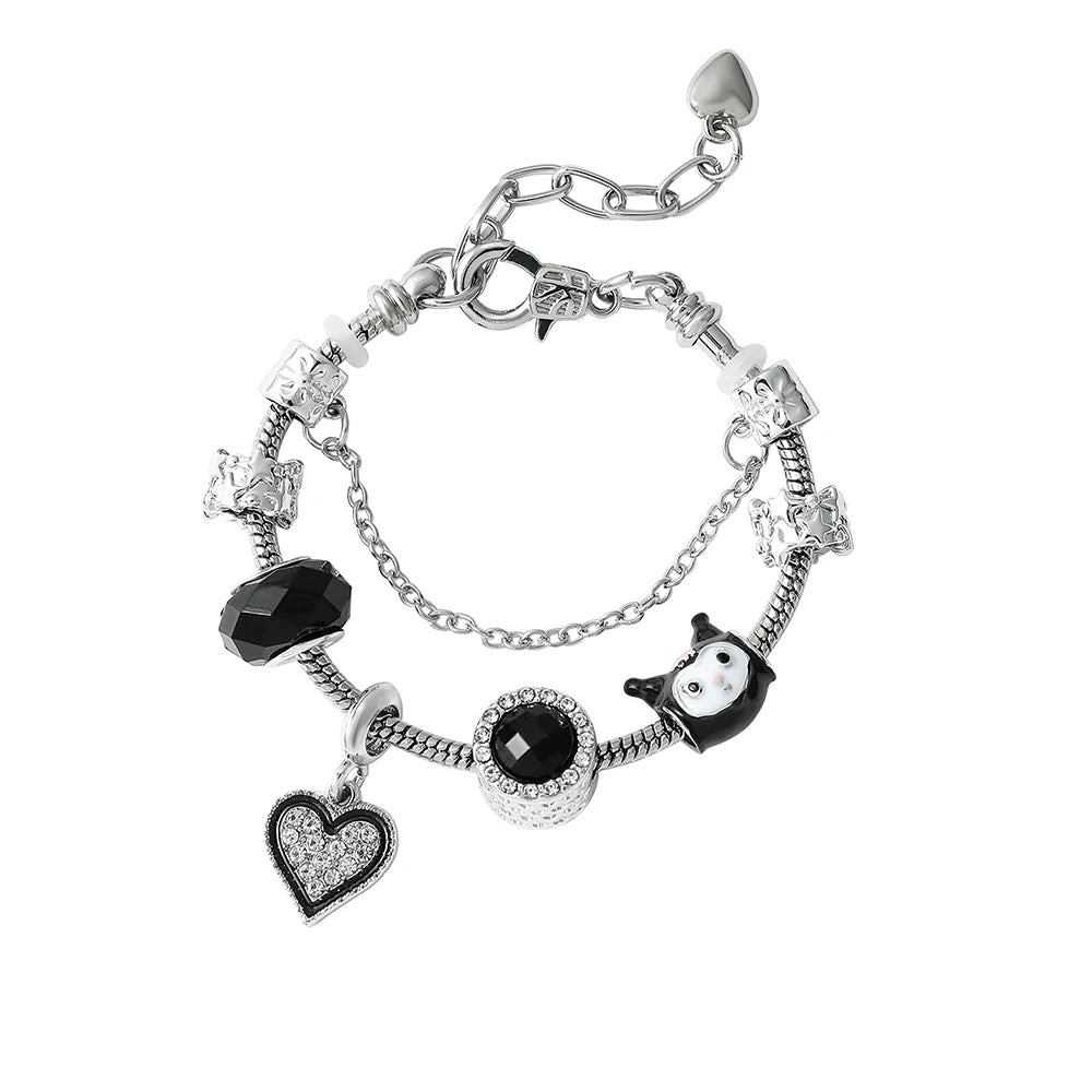 Hello Kitty Gold Plated Charm Bracelet Women Kawaii Sanrio Gift - Cake Pops Parties