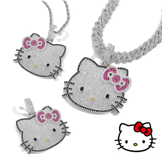 Hello Kitty Hip Hop Chain Sanrio Twist Pendant Necklace Gift - Cake Pops Parties