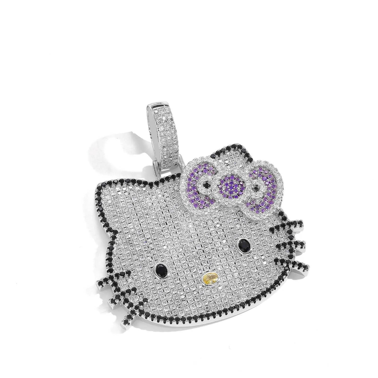 Hello Kitty Hip Hop Chain Sanrio Twist Pendant Necklace Gift - Cake Pops Parties