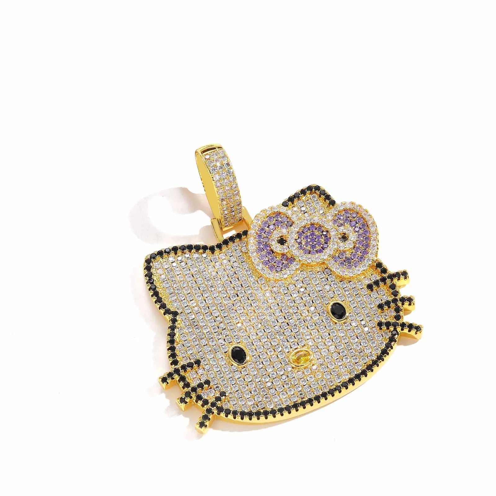 Hello Kitty Hip Hop Chain Sanrio Twist Pendant Necklace Gift - Cake Pops Parties
