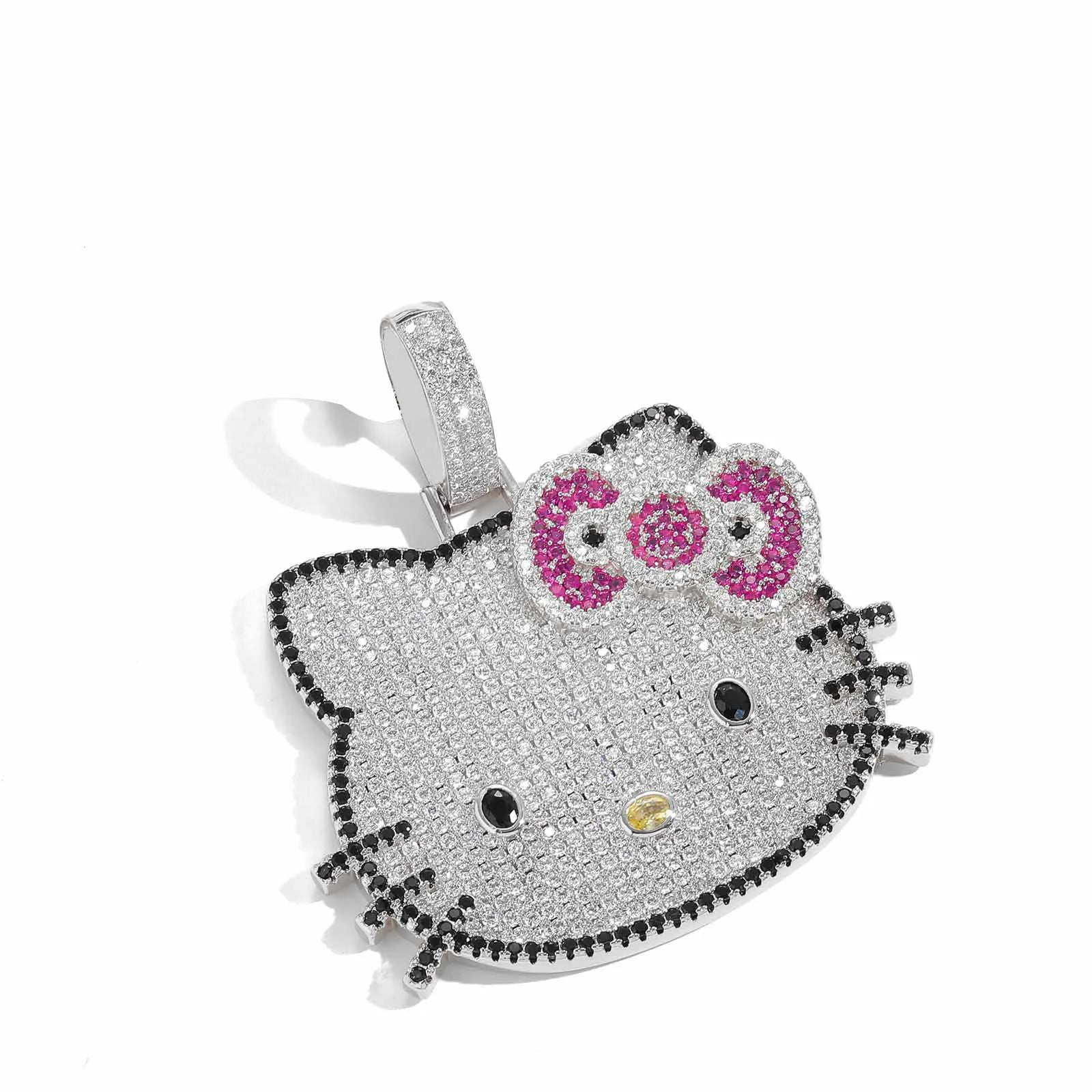 Hello Kitty Hip Hop Chain Sanrio Twist Pendant Necklace Gift - Cake Pops Parties