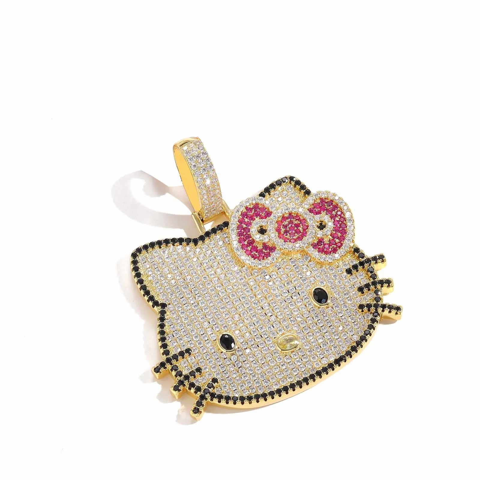 Hello Kitty Hip Hop Chain Sanrio Twist Pendant Necklace Gift - Cake Pops Parties