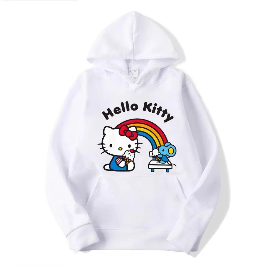 Hello Kitty Ice Cream Hoodie | Vintage Unisex Streetwear Top - Cake Pops Parties
