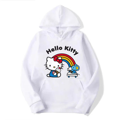 Hello Kitty Ice Cream Hoodie | Vintage Unisex Streetwear Top - Cake Pops Parties