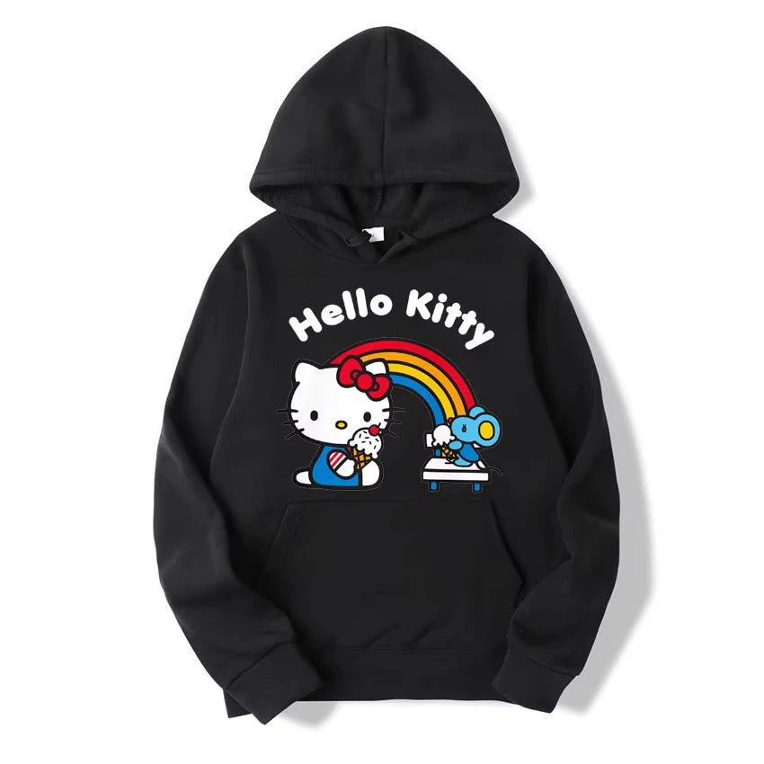 Hello Kitty Ice Cream Hoodie | Vintage Unisex Streetwear Top - Cake Pops Parties