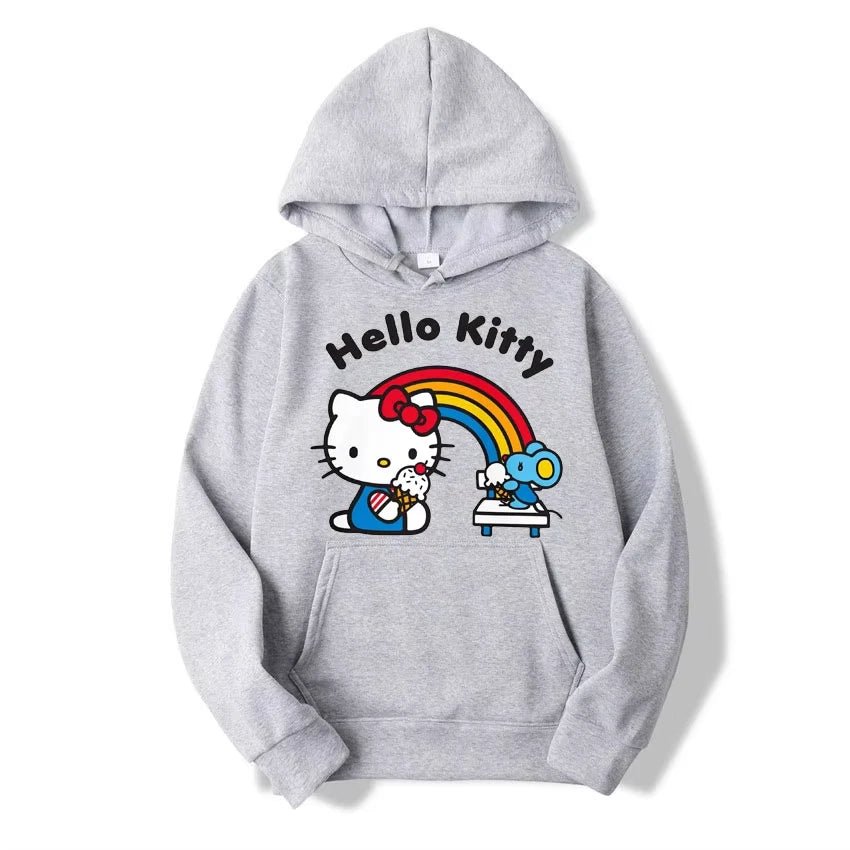 Hello Kitty Ice Cream Hoodie | Vintage Unisex Streetwear Top - Cake Pops Parties