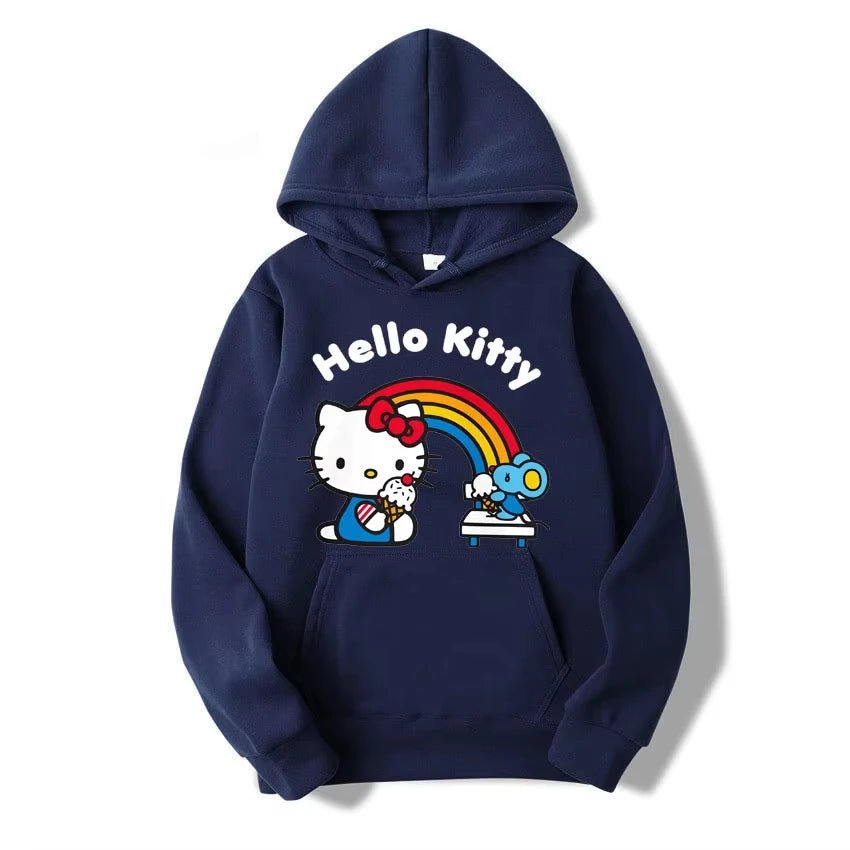 Hello Kitty Ice Cream Hoodie | Vintage Unisex Streetwear Top - Cake Pops Parties