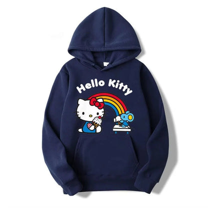 Hello Kitty Ice Cream Hoodie | Vintage Unisex Streetwear Top - Cake Pops Parties