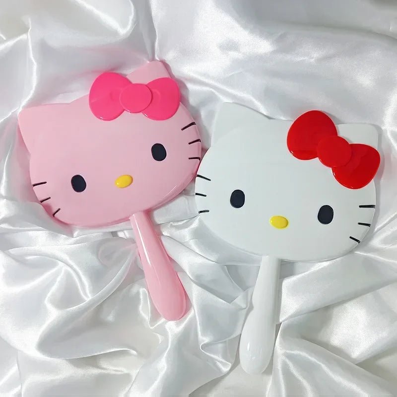 Hello Kitty Kawaii Handheld Makeup Mirror Cat Handle Girl Gift - Cake Pops Parties