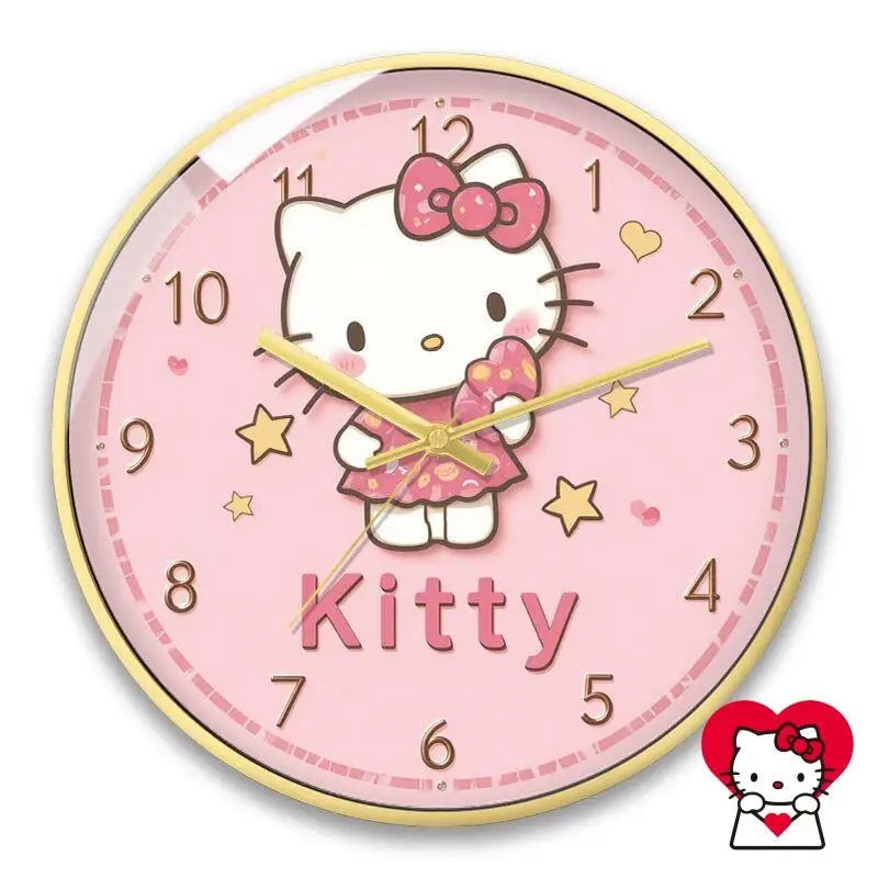 Hello Kitty Kawaii Wall Clock Girls Fashion Print Creative Gift - Cake Pops Parties