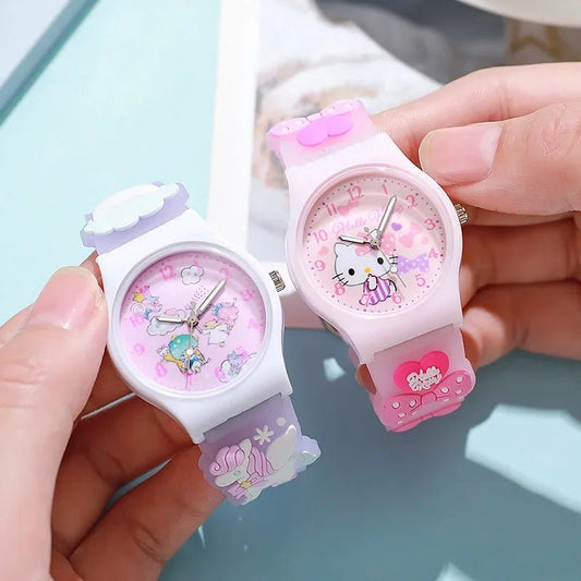 Hello Kitty Kids Watch Waterproof Kuromi Cinnamoroll Gift - Cake Pops Parties