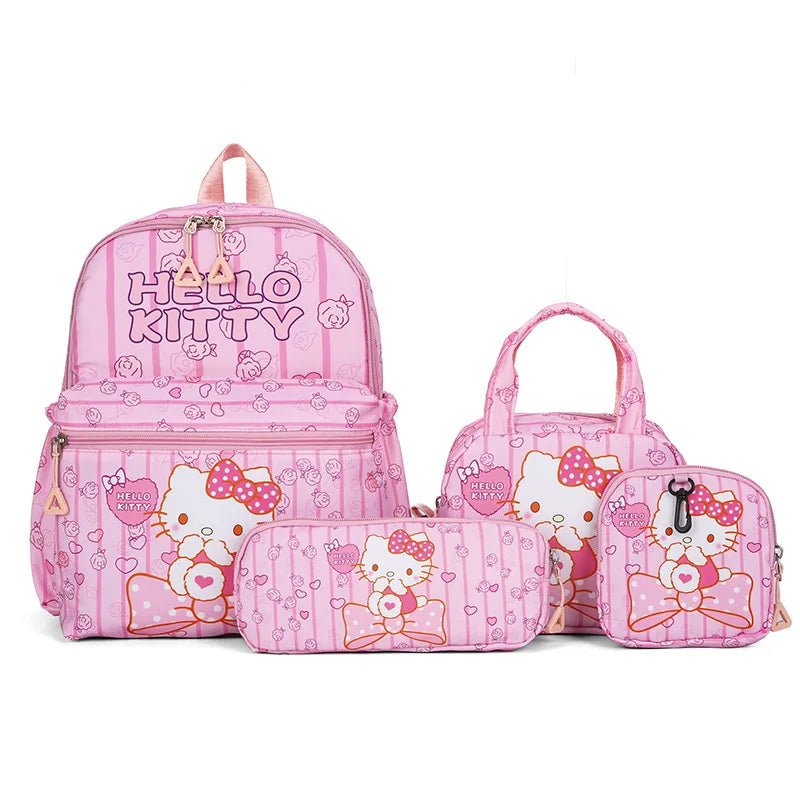 Hello Kitty Kuromi 4PCS Backpack Set - Girls Kindergarten School Bag - Cake Pops Parties