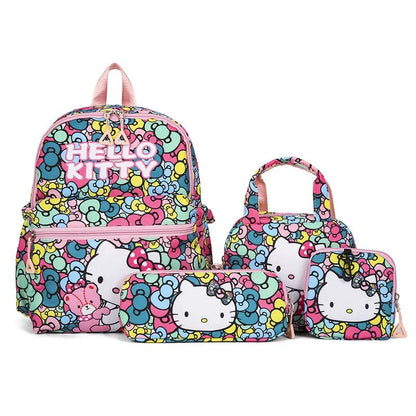 Hello Kitty Kuromi 4PCS Backpack Set - Girls Kindergarten School Bag - Cake Pops Parties