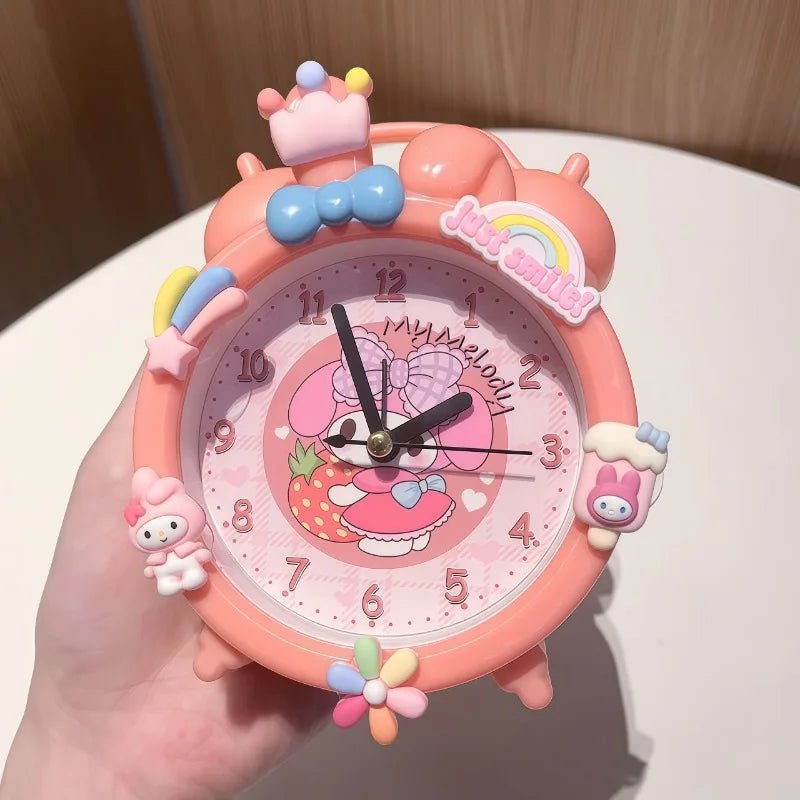 Hello Kitty Kuromi Alarm Clock Kids Desktop Cute Cartoon Timer - Cake Pops Parties