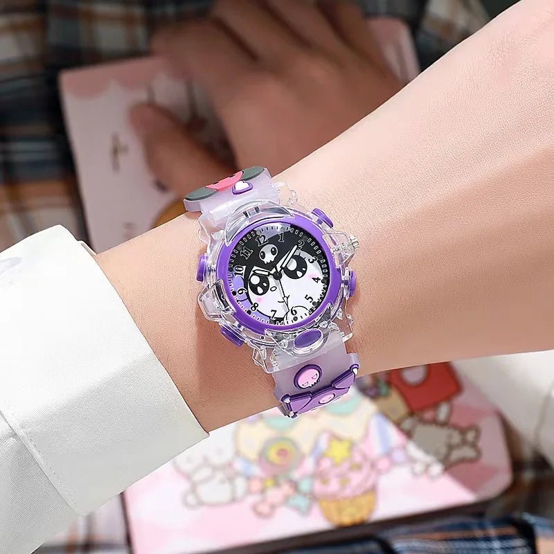 Hello Kitty Kuromi Cinnamoroll 3D Luminous Watch Kids Gift - Cake Pops Parties