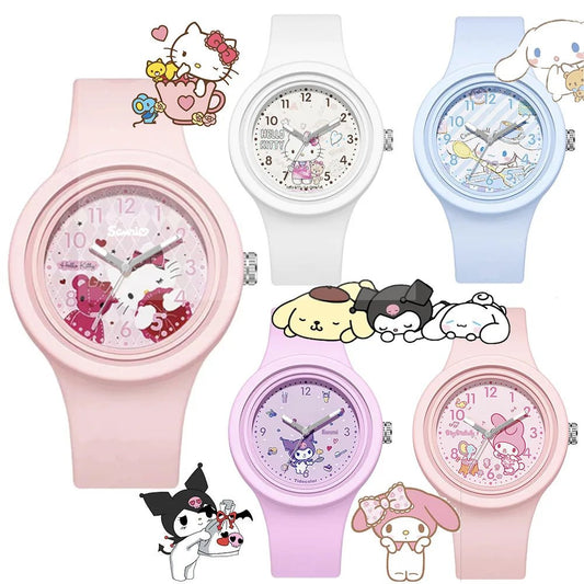 Hello Kitty Kuromi Cinnamoroll Girls Watch Waterproof Sports - Cake Pops Parties