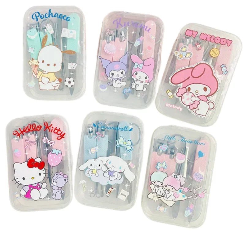 Hello Kitty Kuromi Cinnamoroll Nail Clippers Kawaii Manicure Set - Cake Pops Parties