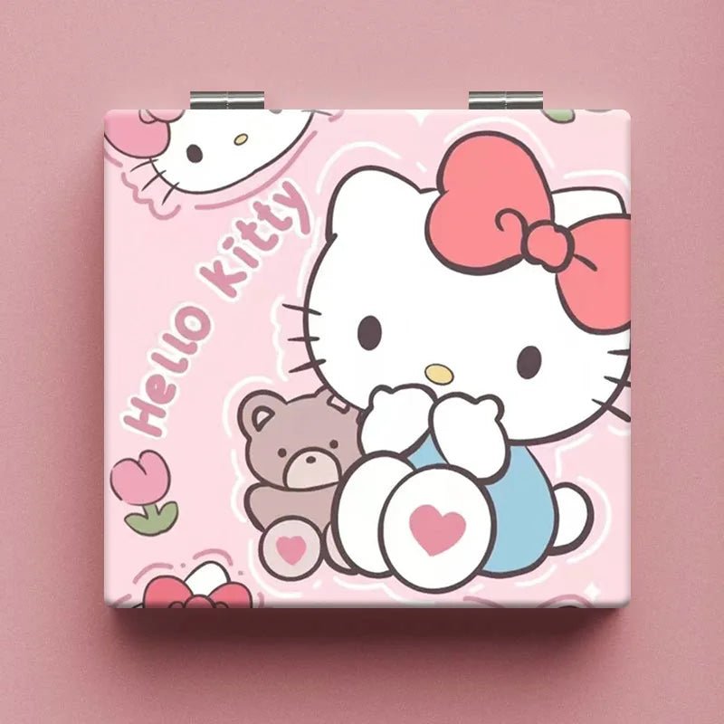 Hello Kitty Kuromi Compact Mirror Portable Folding Makeup Gift - Cake Pops Parties