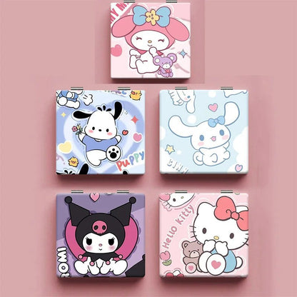 Hello Kitty Kuromi Compact Mirror Portable Folding Makeup Gift - Cake Pops Parties
