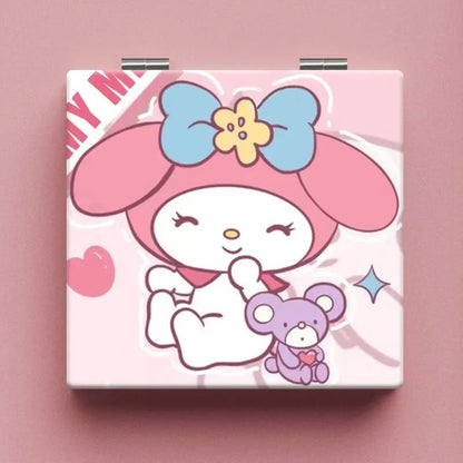 Hello Kitty Kuromi Compact Mirror Portable Folding Makeup Gift - Cake Pops Parties