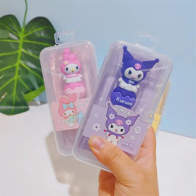 Hello Kitty Kuromi Kids Toothbrush 3D Silicone Soft Bristle - Cake Pops Parties