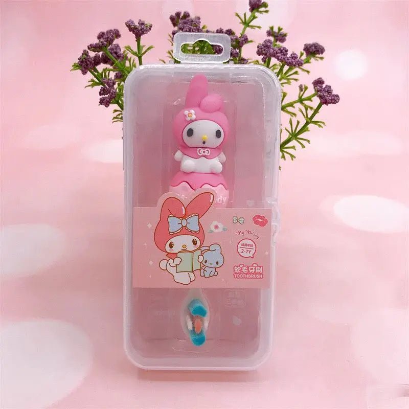 Hello Kitty Kuromi Kids Toothbrush 3D Silicone Soft Bristle - Cake Pops Parties