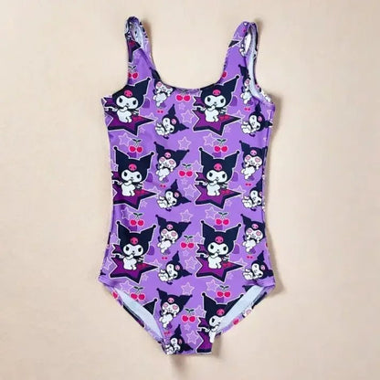 Hello Kitty Kuromi My Melody Kids One - Piece Swimsuit Beach Girls Gift - Cake Pops Parties