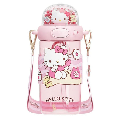 Hello Kitty Kuromi Water Cup Kids Straw Bottle Leak - proof Gift - Cake Pops Parties