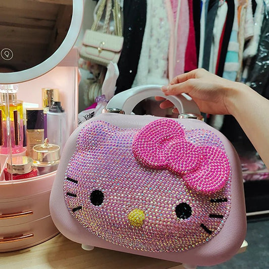 Hello Kitty Large Capacity Travel Cosmetic Case with Lock | Cute Gift - Cake Pops Parties