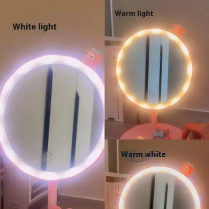 Hello Kitty LED Makeup Mirror Kawaii Sanrio 3 - Color Desktop Gift - Cake Pops Parties