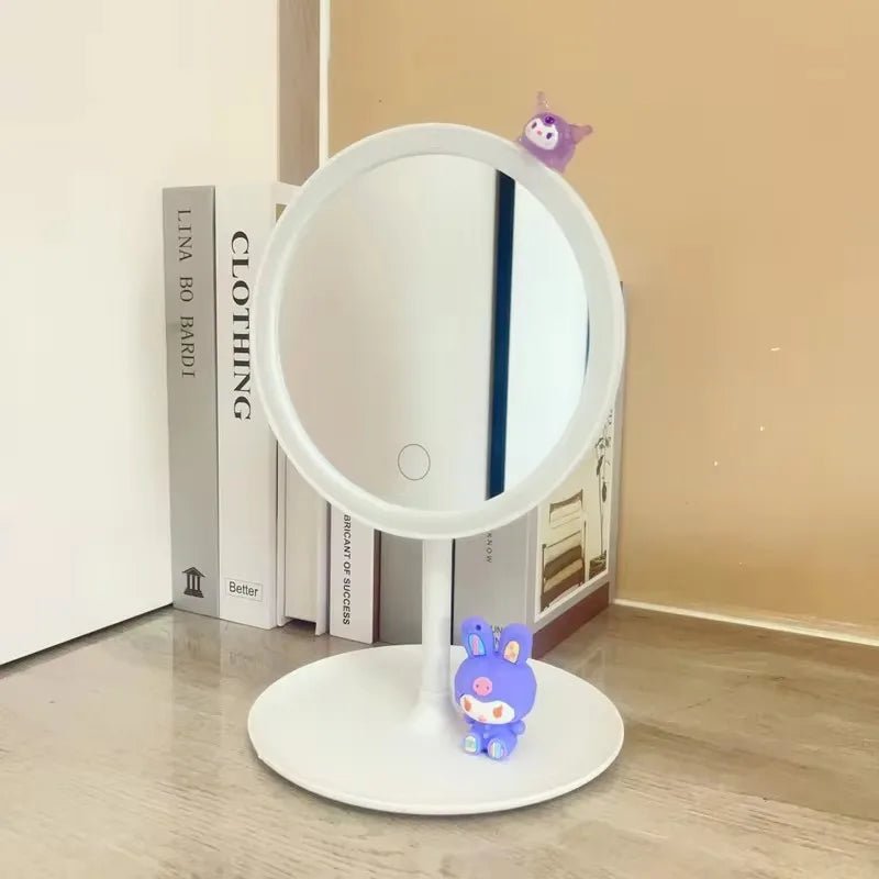 Hello Kitty LED Makeup Mirror Kawaii Sanrio 3 - Color Desktop Gift - Cake Pops Parties