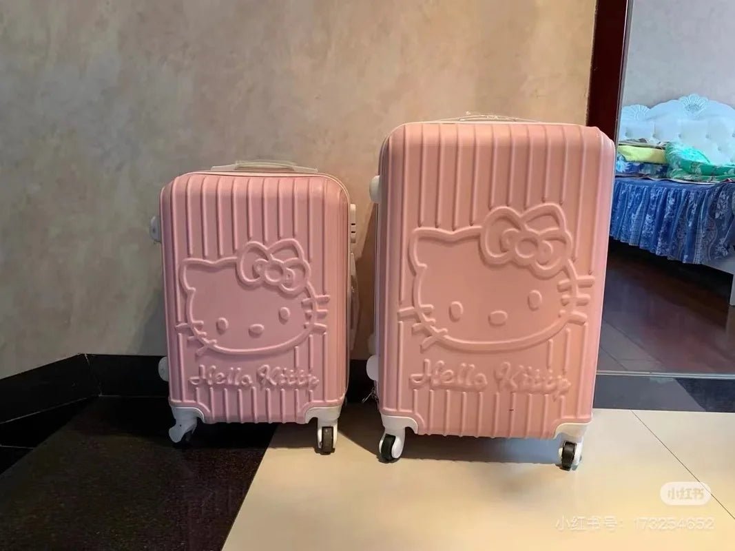 Hello Kitty Luggage 20"/24" Sanrio Anime Travel Trolley Suitcase - Cake Pops Parties